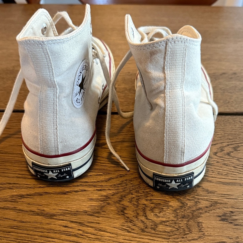 Converse High-Top Sneakers Size M8/W10 - Cream - Picture 6 of 9